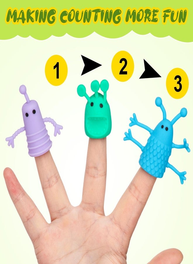 HFKPJRT 85 Pcs Rubber Monster Finger Puppets for Kids Toddlers, Funny Stretchy Finger Toy for Role Playing, Cute Finger Dolls for Birthday Party Favors, Easter, Halloween, Christmas, 16 Random Styles - Image 4